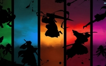 bleach kurosaki ichigo silhouette urahara kisuke kuchiki rukia hitsugaya toshiro abarai renji 192 Wallpaper